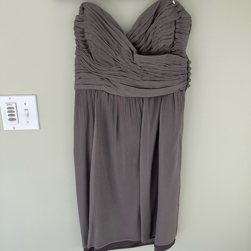 Jenny Yoo dress in crinkle chiffon